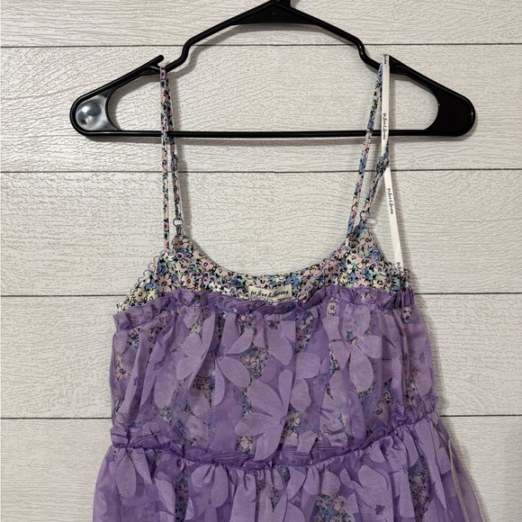 For Love & Lemons Villegas Floral Sheer Fabric Bodysuit Midi Dress Size XS NWT - Picture 5 of 11